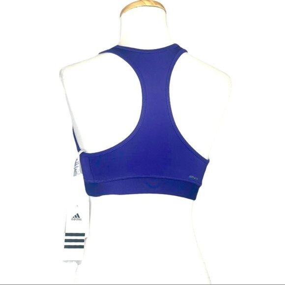 Adidas Sports Bra NWT Women’s Performance Tec- Fit Sports Bra Purple Size Small - Picture 7 of 14